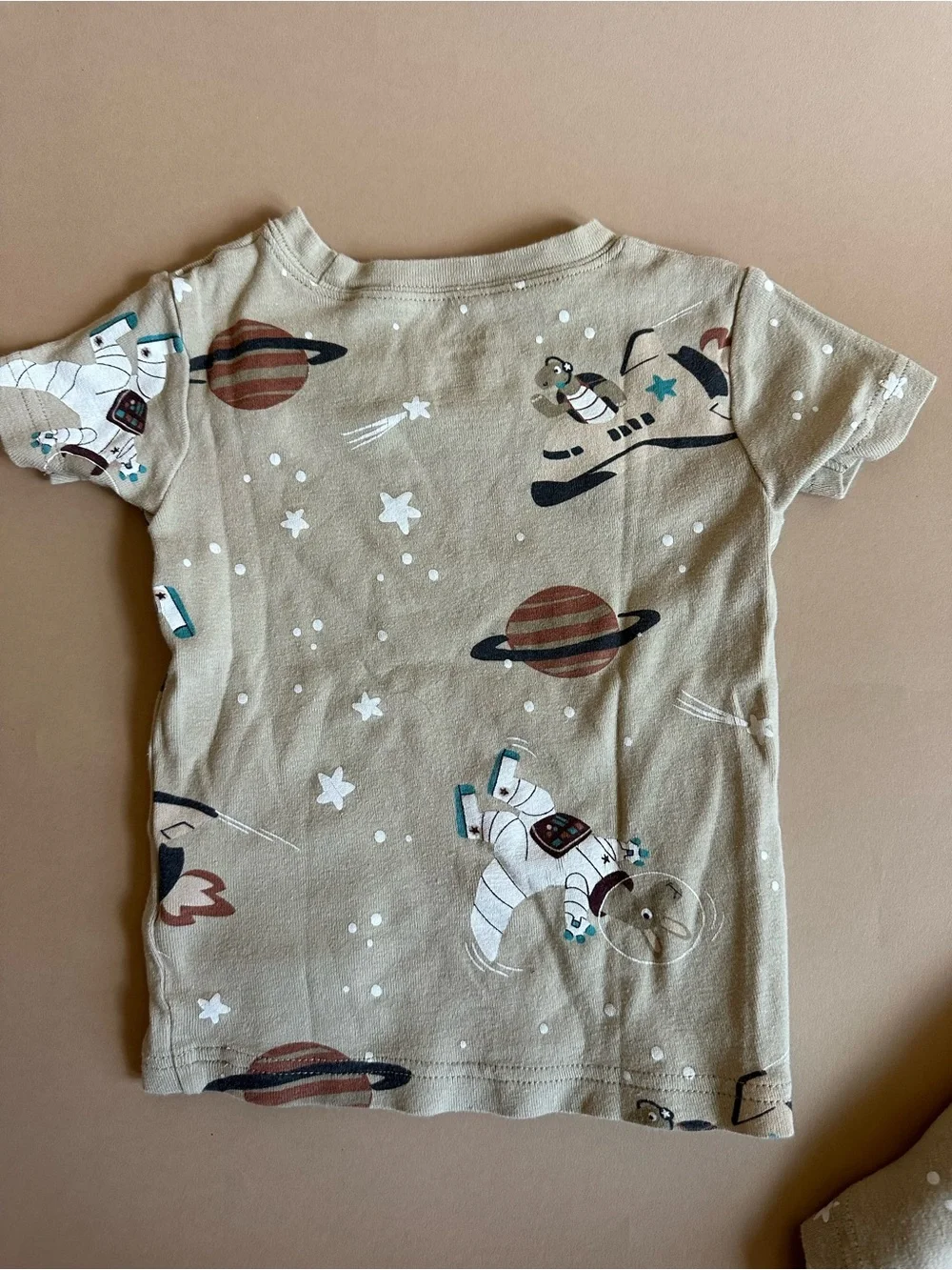 Toddler 2T 2-Piece T-Shirt & Shorts Pajama Set Space Astronaut Print Snug Cozy